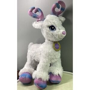 🔥BAB Build A Bear RARE Jumbo Glisten Reindeer Plush Stuffed‎ Animal Toy White